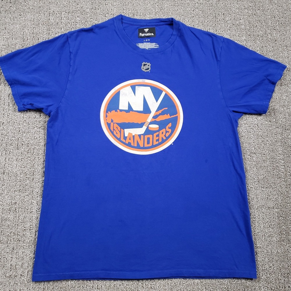 Fanatics New York Islanders Shirt Mens Large Blue Barzal 13 NHL Hockey Tee